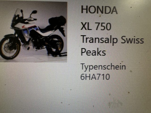 HONDA XL 750 Transalp Swiss Peaks Enduro New vehicle