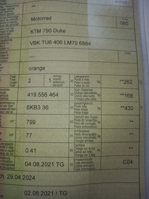 KTM 790 Duke Naked Used