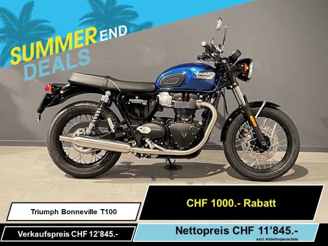 TRIUMPH Bonneville T100 Chrome Edition Retro Neufahrzeug