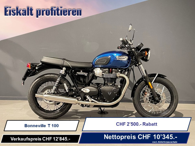 TRIUMPH Bonneville T100 Chrome Edition Retro Neufahrzeug