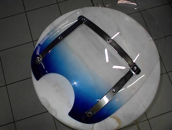 Windschutzscheibe Police blau